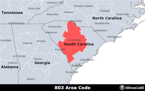 803 area code time zone.